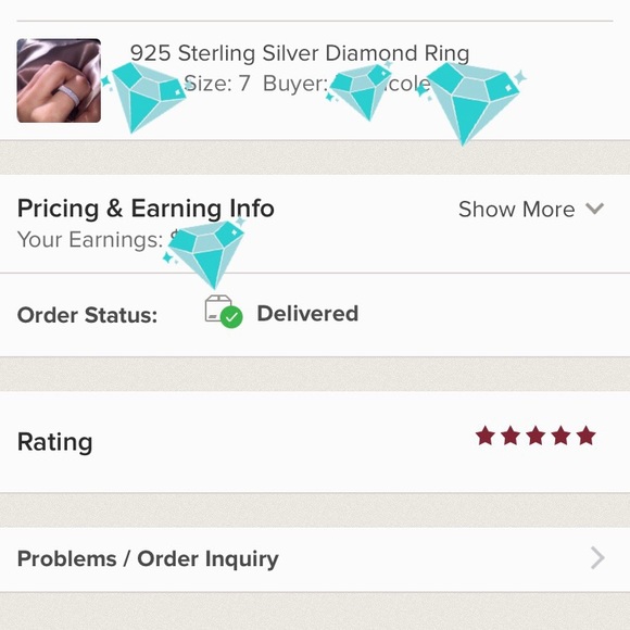 ✨LAST ONE✨925 Sterling Silver Diamond Ring - Picture 4 of 6